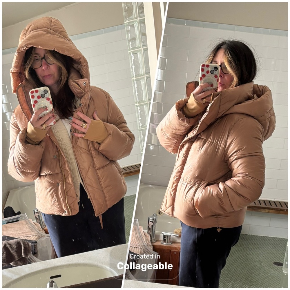 GAP Big Puff Cropped Jacket - Camel Hair Tan
